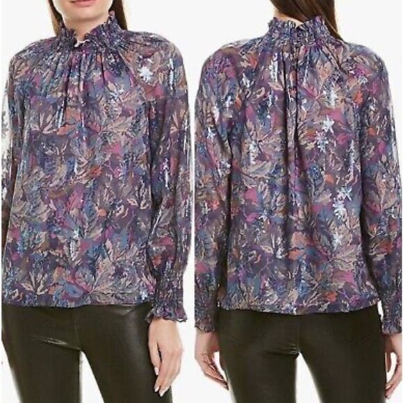 Rebecca Taylor 100% silk blouse, size 0 - Picture 2 of 11